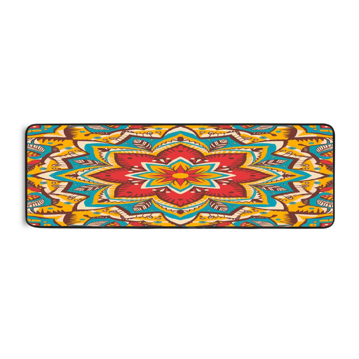 Tapis de cuisine mandala pour habiller votre entrée, couloir et devant d'évier moderne
