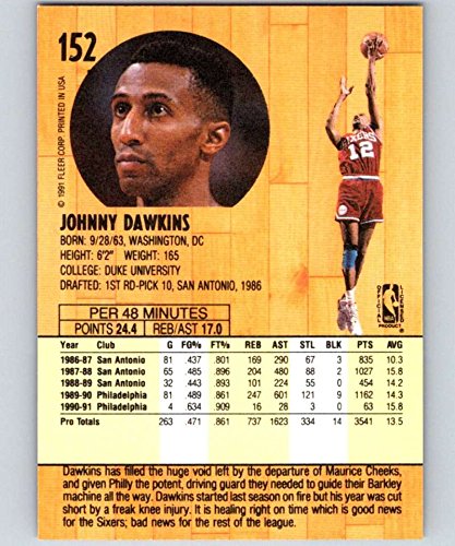 Amazon.com: 1991-92 Fleer Series 1 Basketball #152 Johnny Dawkins