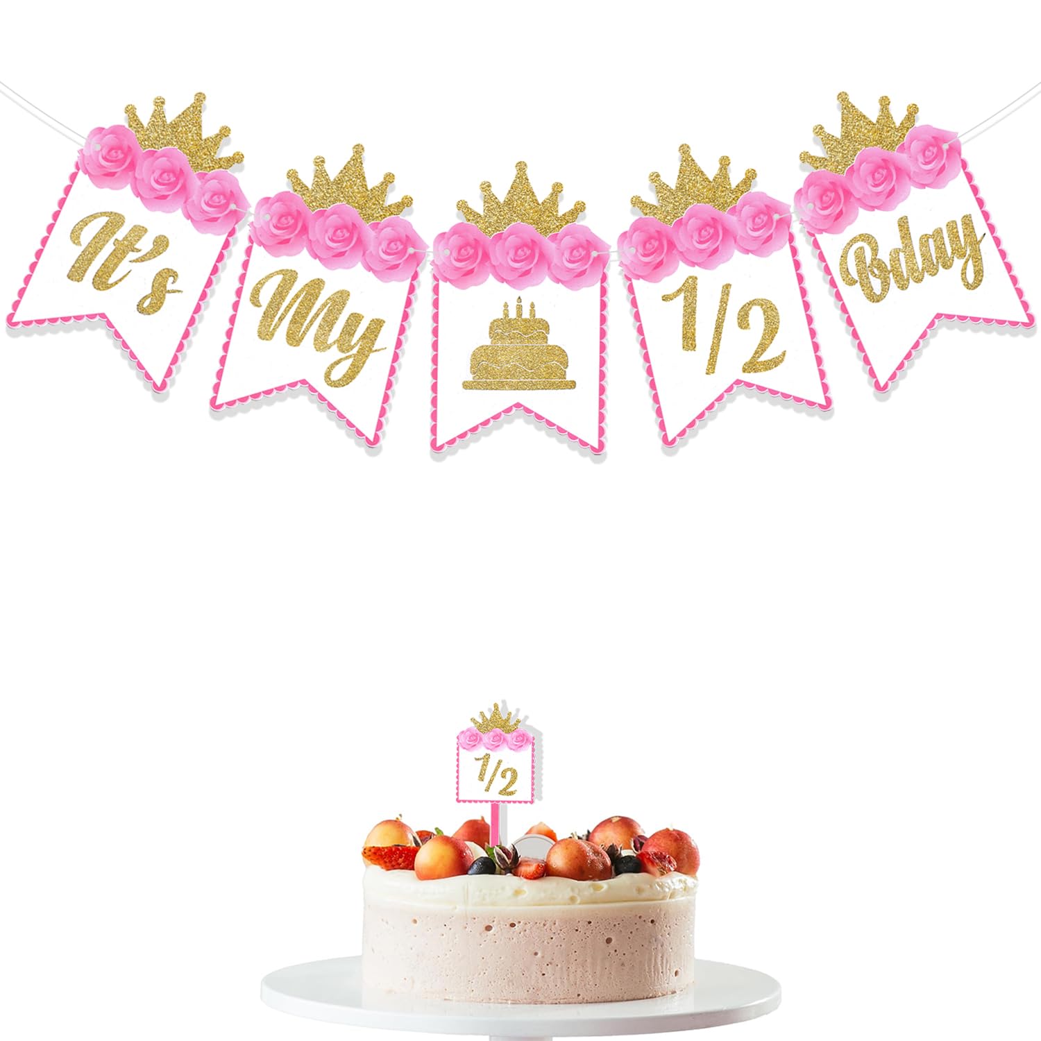 Red Glitter Birthday Banner - Sparkle Party Decor -15