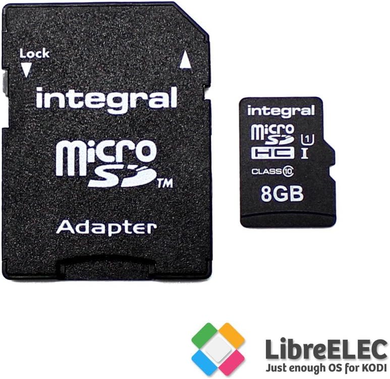 Integral 8GB MicroSD Card Class10 pre-loaded with LibreELEC 7.0 for WeTek Hub and WeTek Play 2