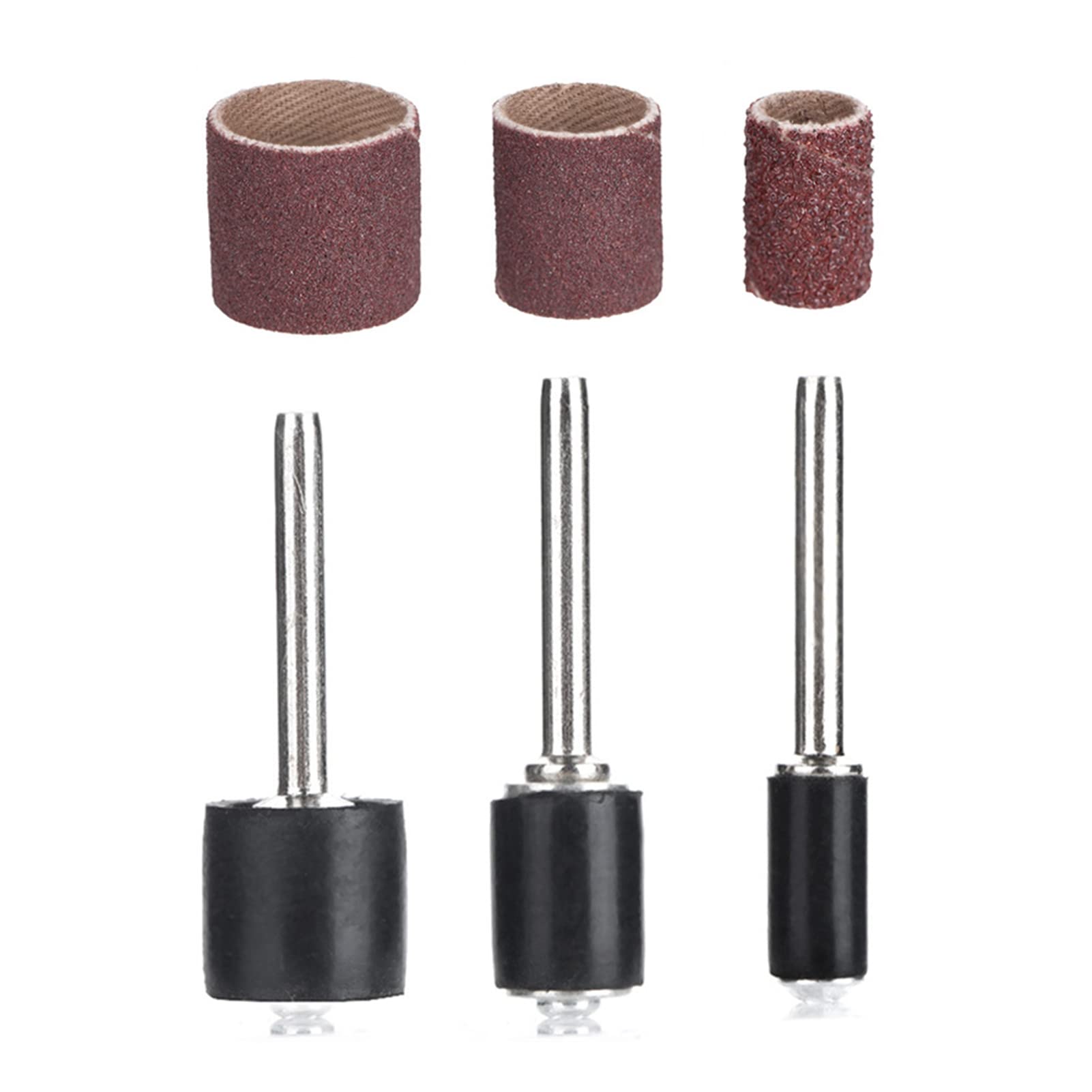 pour DREMEL pour Incrustation Anneaux Anneau de Sable Tambour de Sable Acier Cuivre Sable 102 Pièces Bande de Ponçage Tambour de Sable Rotatif Abrasif Anneau de Ponçage Meulage