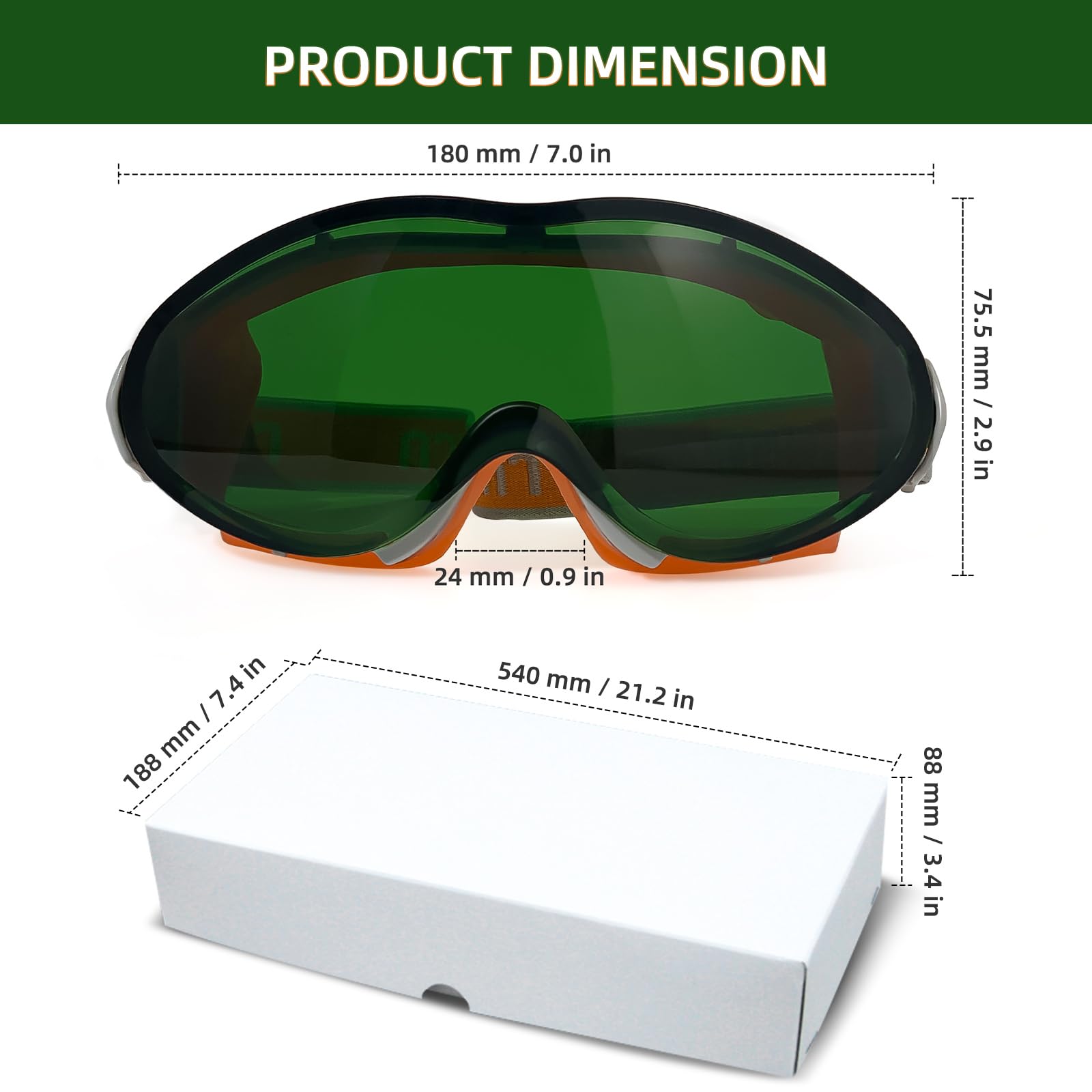 UpaClaire Welding Glasses and Wind and Splash Protection Goggles Lnterchangeable Clear Lenses for Greater Lightness 12Pcs