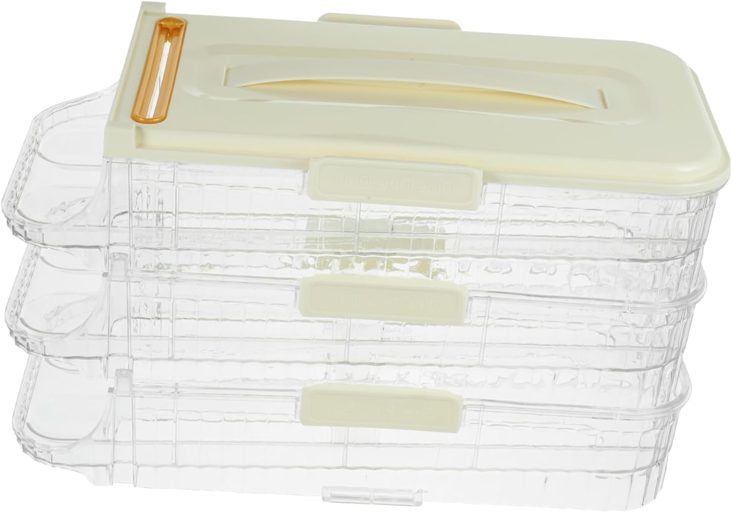 DOITOOL 3-Layer Rolling Egg Holder for Refrigerator Egg Storage Container Lid in Kitchen and Camping