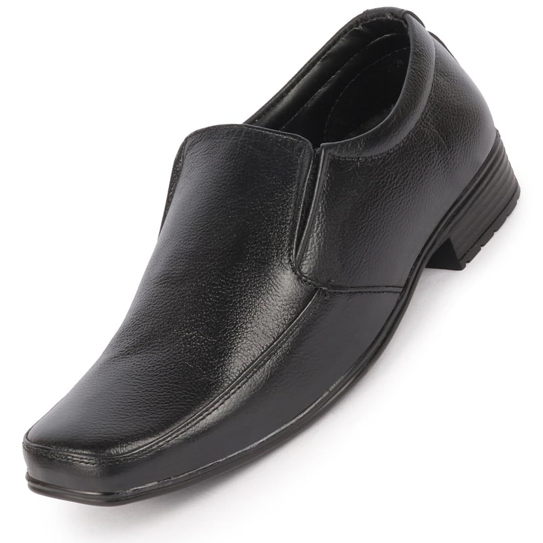 FAUSTO FST KI-907 BLACK-44 Mens Black Genuine Leather Formal Office Work Broad Feet Slip On Shoes with Comfort EVA Pad Insole (10 UK) (B0CJQ6JTSL) Amazon Price History, Amazon Price Tracker