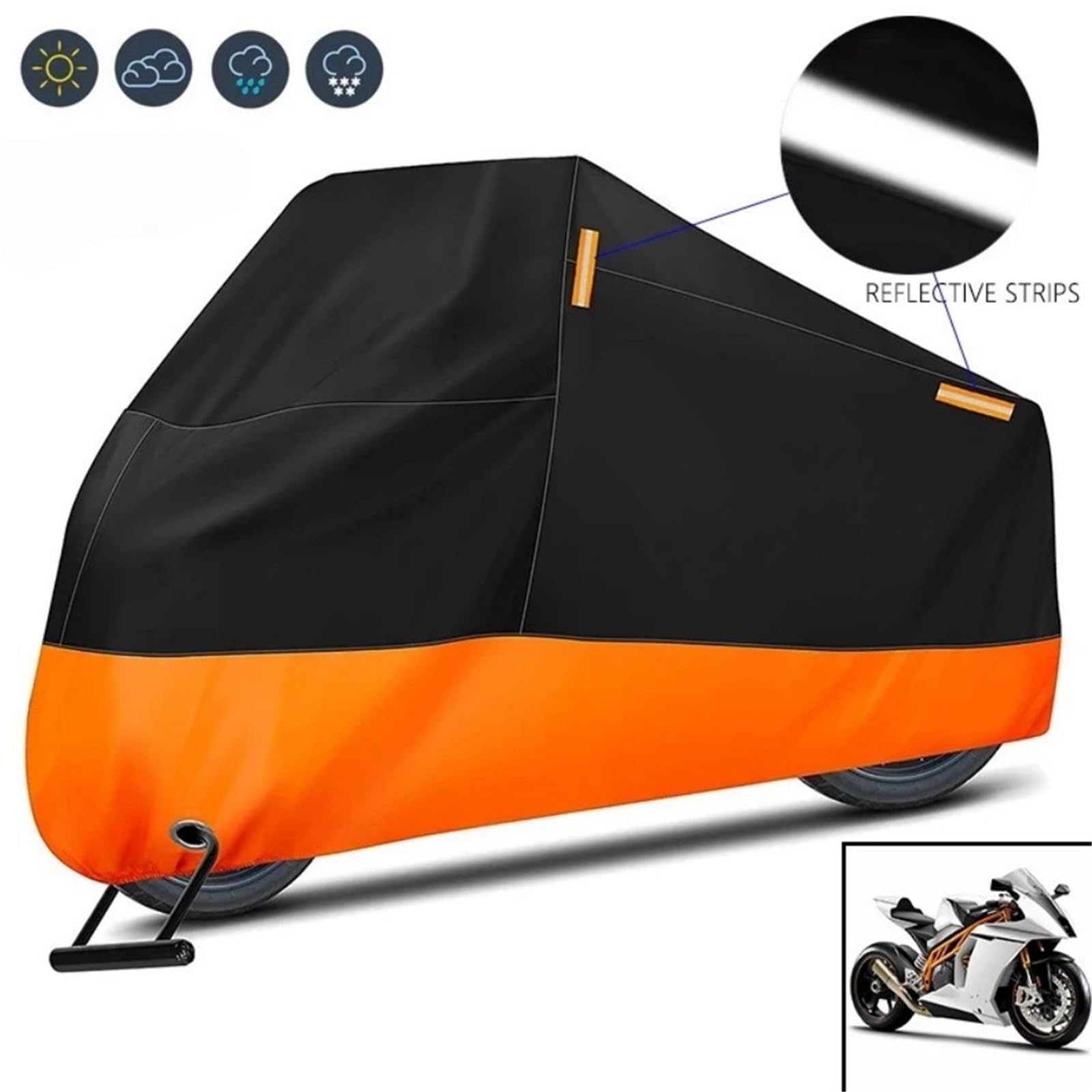 For K-T-M RC Duke 390 200 790 890 690 250 125 990 300 Adventure 1290 1050 1090 Motorcycle Cover Waterproof Outdoor Scooter UV(3XL for 220-230cm)