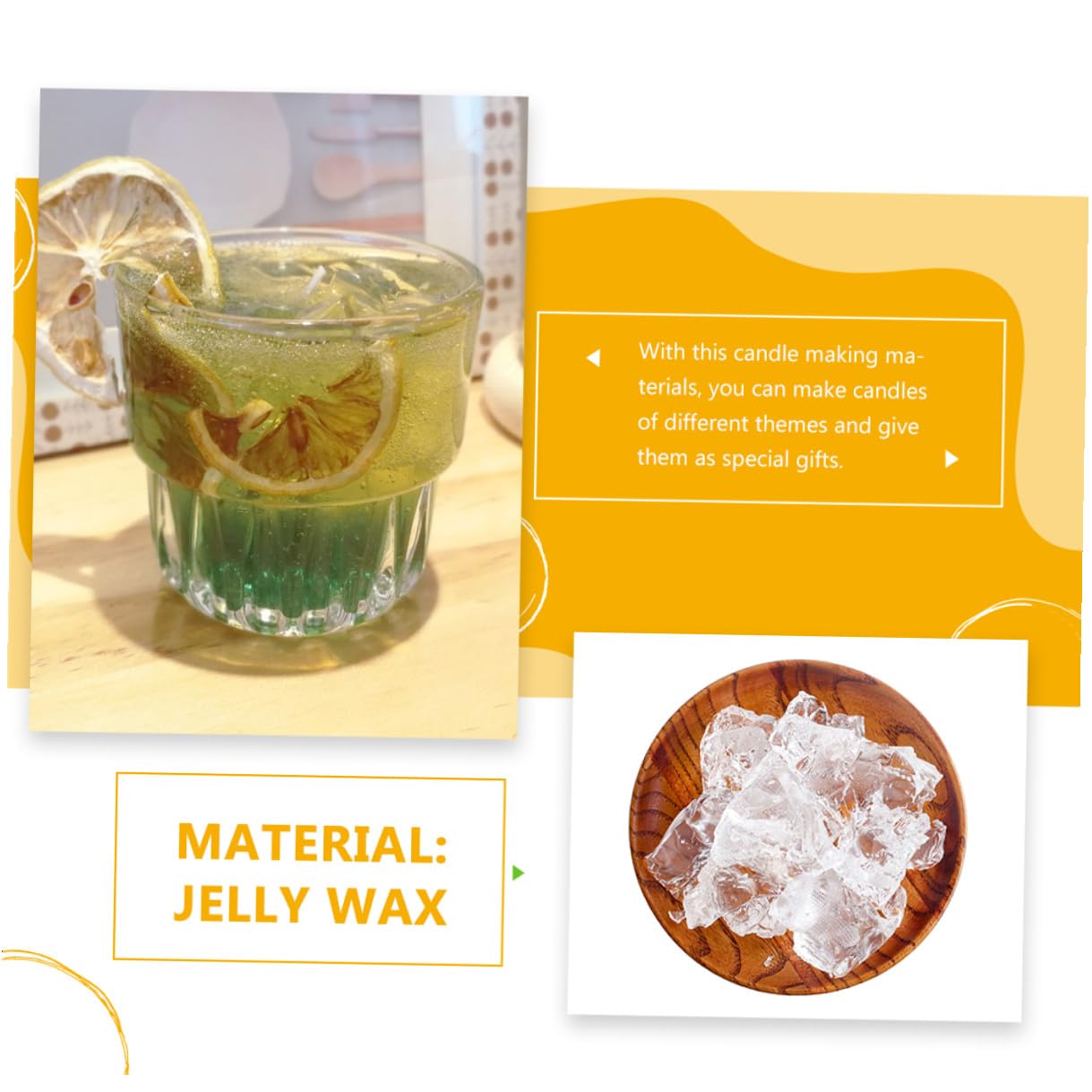 LIFKOME Cera Natural para Hacer Velas Diy, 1 Bolsa de Cera Transparente para Manualidades, Adecuado para Actividades en Días Lluviosos y Fabricación de Velas Artesanales