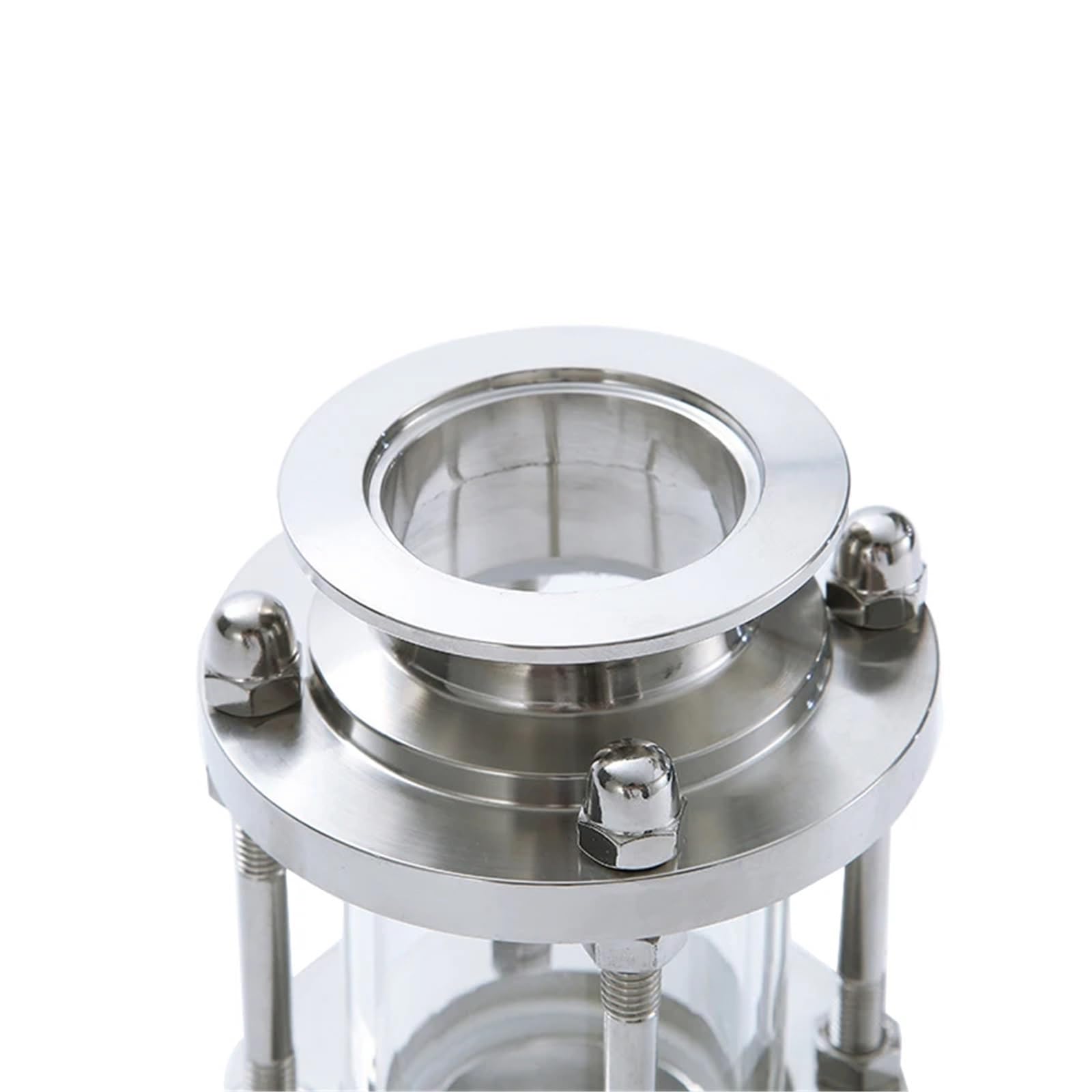 Verre de visée sous vide KF16 KF25 KF40 KF50 – Fenêtre d'observation en acier inoxydable 30/40 mm SS304/316L Bride à trois pinces pour une surveillance efficace des canalisations