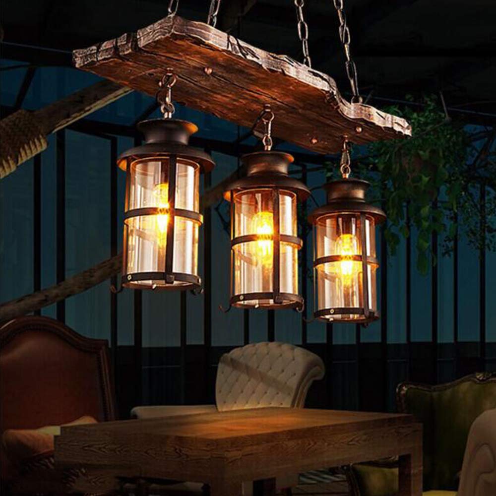 Vintage Loft Hängeleuchte Industrie Pendellampe 5-armig Schwarz – Höhenverstellbar Für Wohnzimmer, Küche & Bar