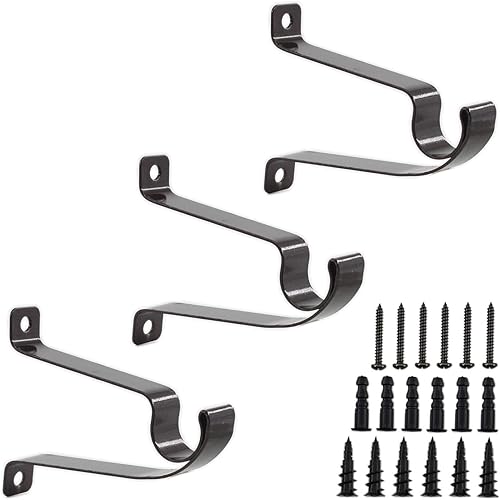 Miniatura 1 de 3 soportes para barra de cortina de distancia ajustable, ganchos resistentes de un solo agujero, juego de cortinas, soporte para colgar persianas de