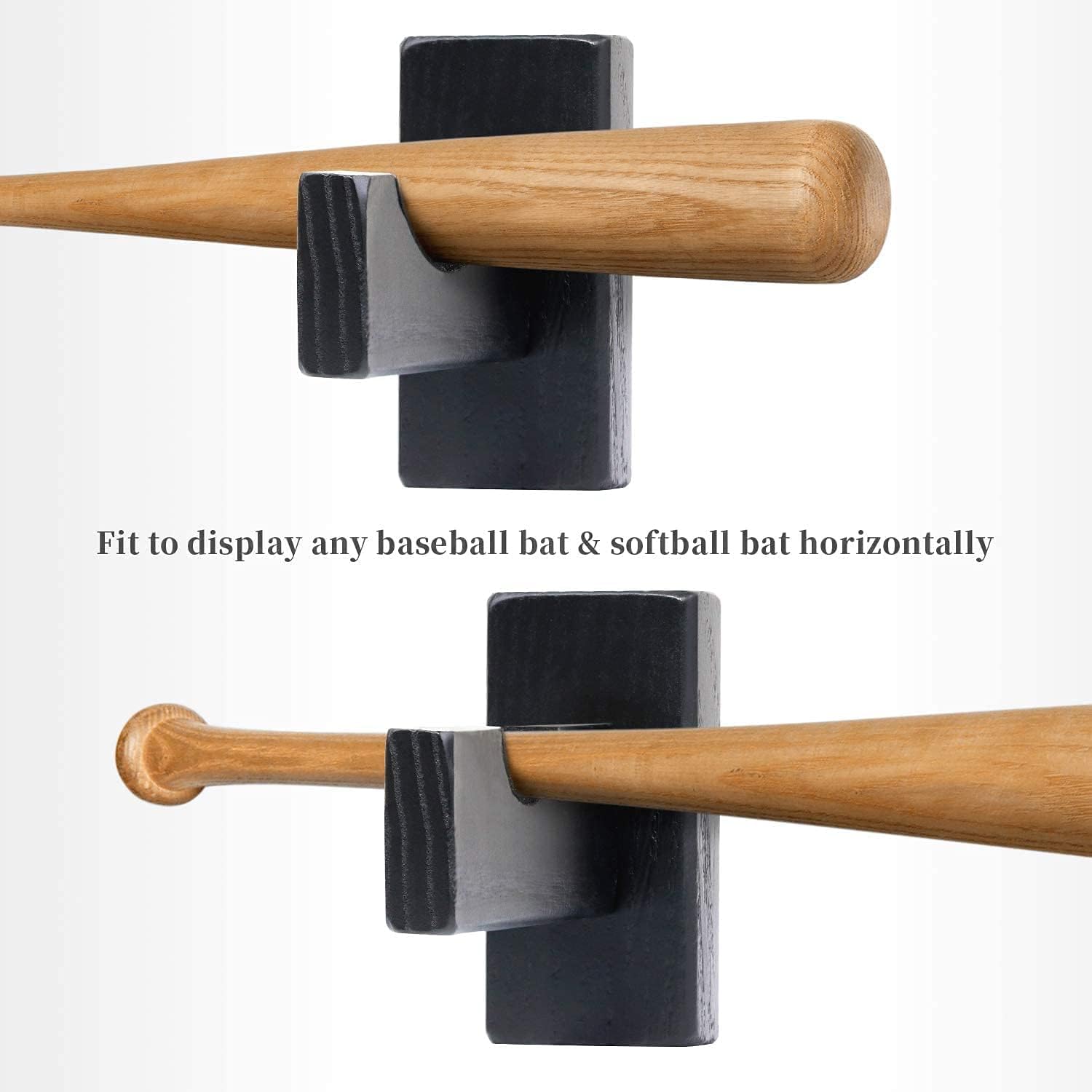 Espositore Per Mazze Da Baseball GORGECRAFT - 2 Pezzi In Legno Con Fodera In Feltro, Per Parete - Foto 8