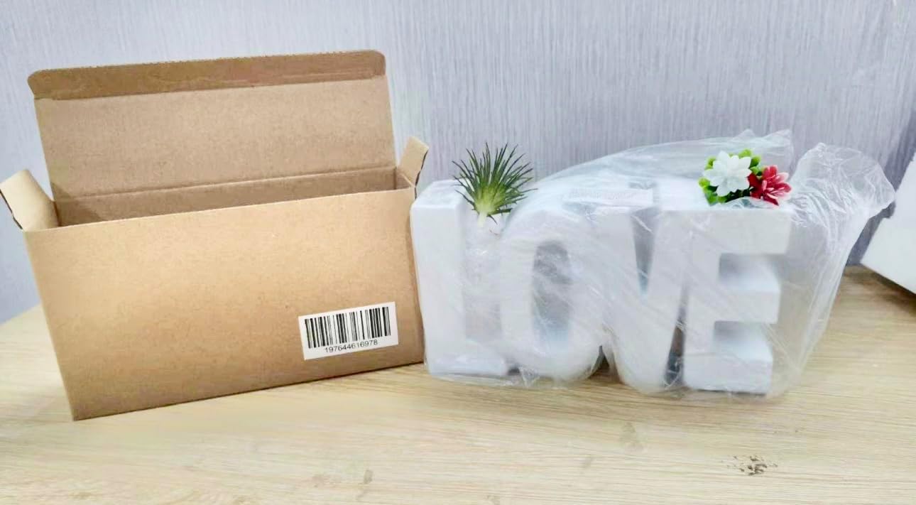 Love Vase, Word Vase, Flower Pot, Artificial and Real Plant Holder, Small Planter, TLA, They Love Abe, Eco-Friendly, Custom Vase, Plant Decor