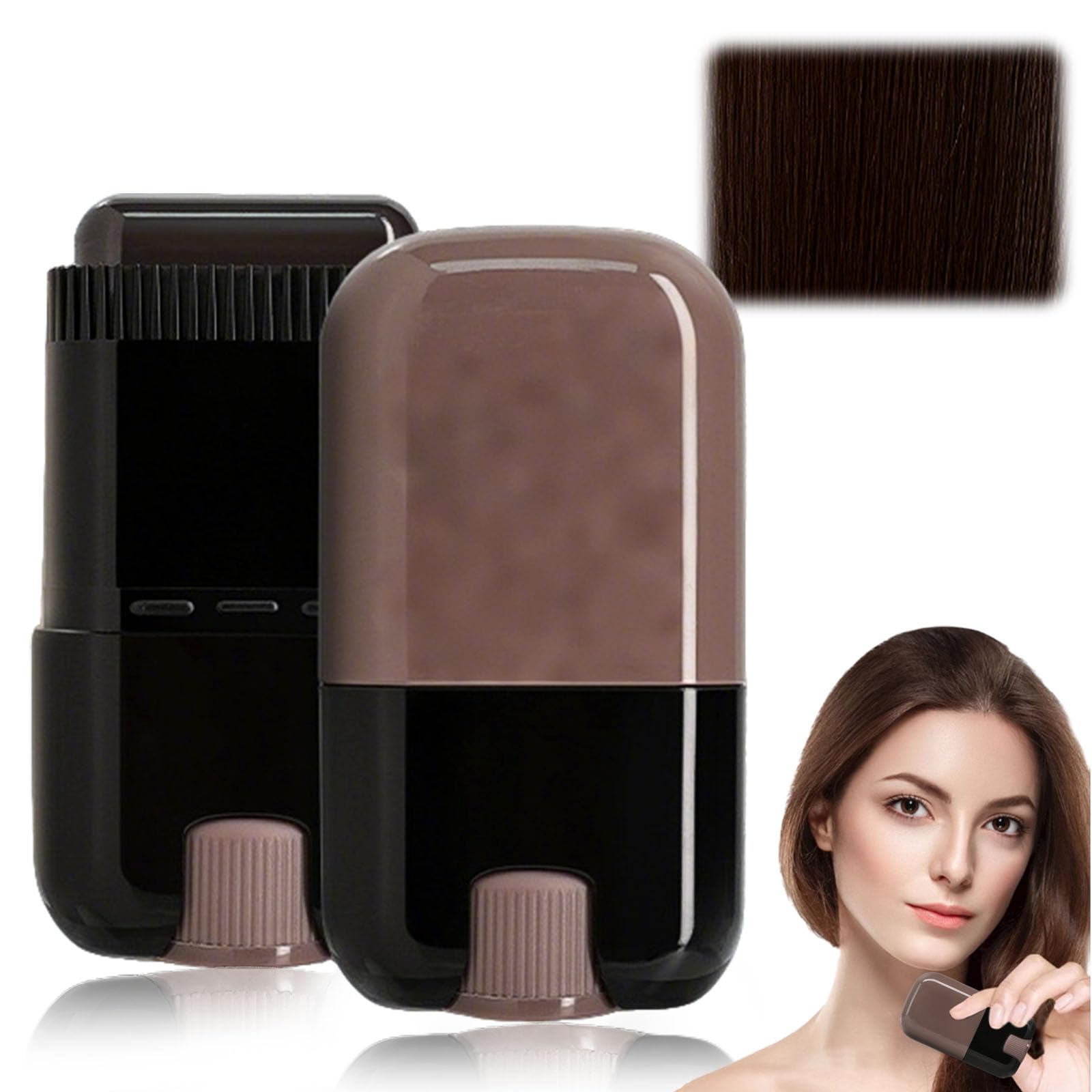 Hair Color Stick, Waterproof and Sweat-Proof Hair Dye Stick for Gray Hair, 2-in-1 Hair Dye Comb, White Hair Concealer Sticks for Women, Portable Hair