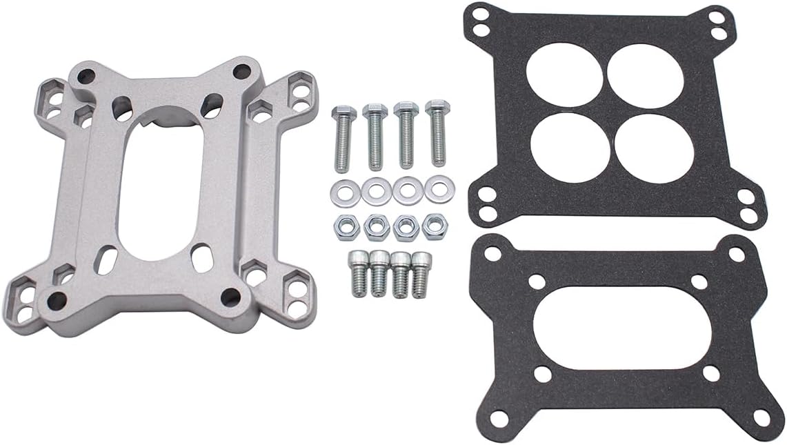 1 Set 1933 1" thick Universal Carburetor Adapter Kit 4-Barrel to 4-Bolt 2-Barrel Fits for Chevy SBC