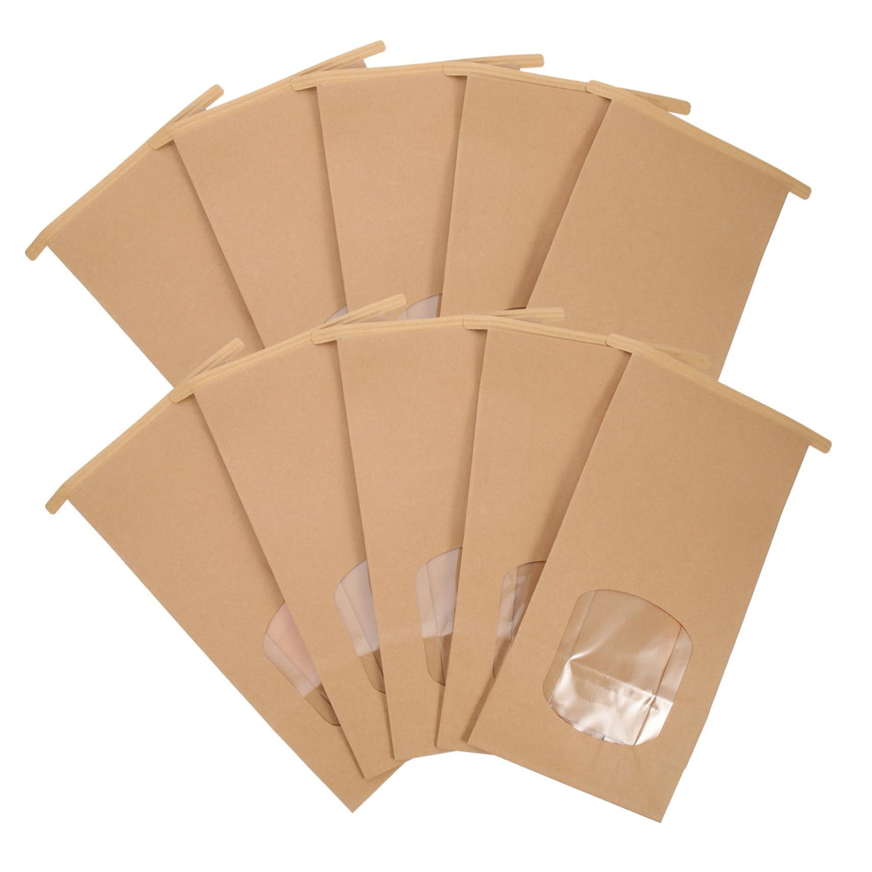 Paquet en papier kraft fenêtre anti déformation sachet pour biscuits