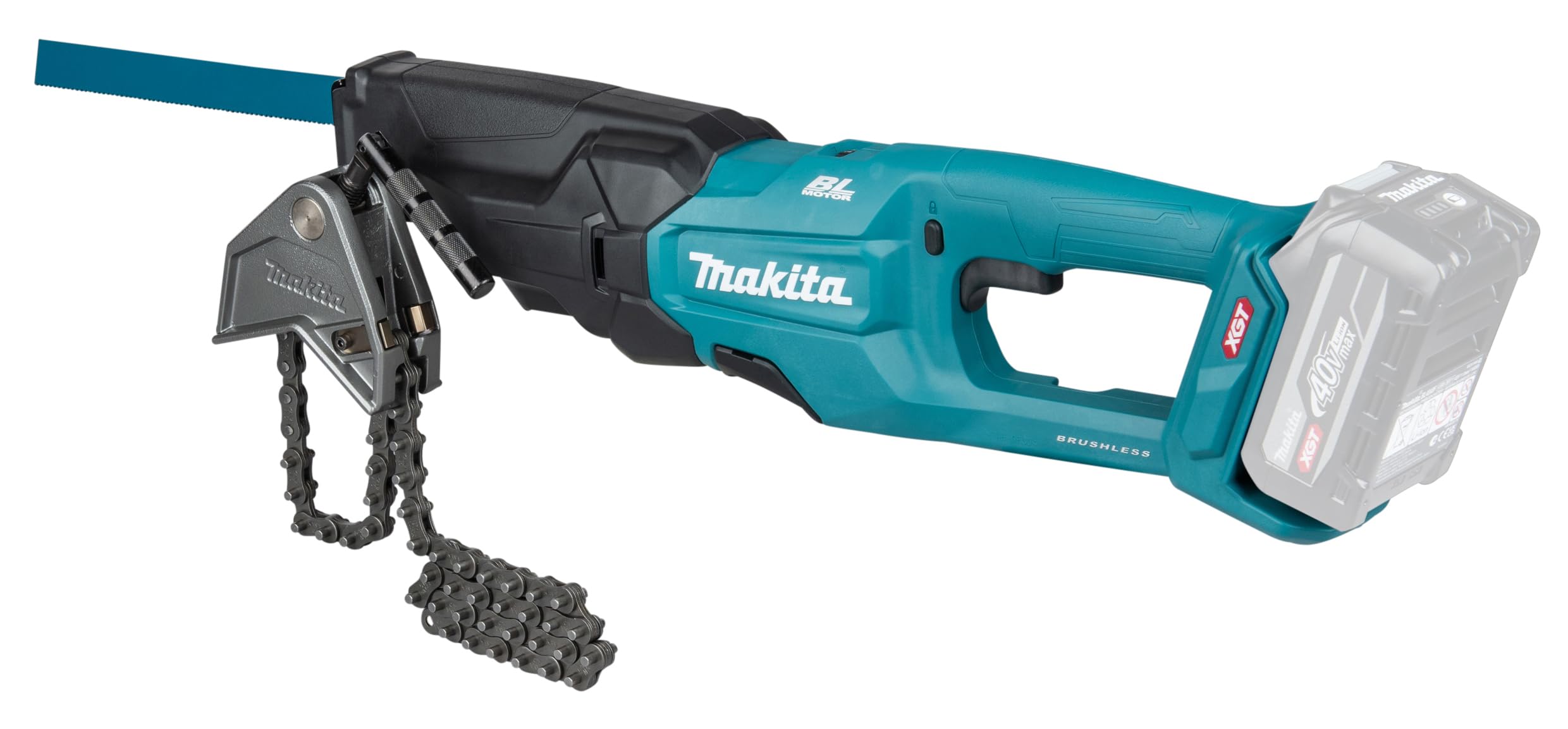 Makita JR003GZ - Sierra de recipros inalámbrica (40 V, máx. (sin batería, sin cargador)