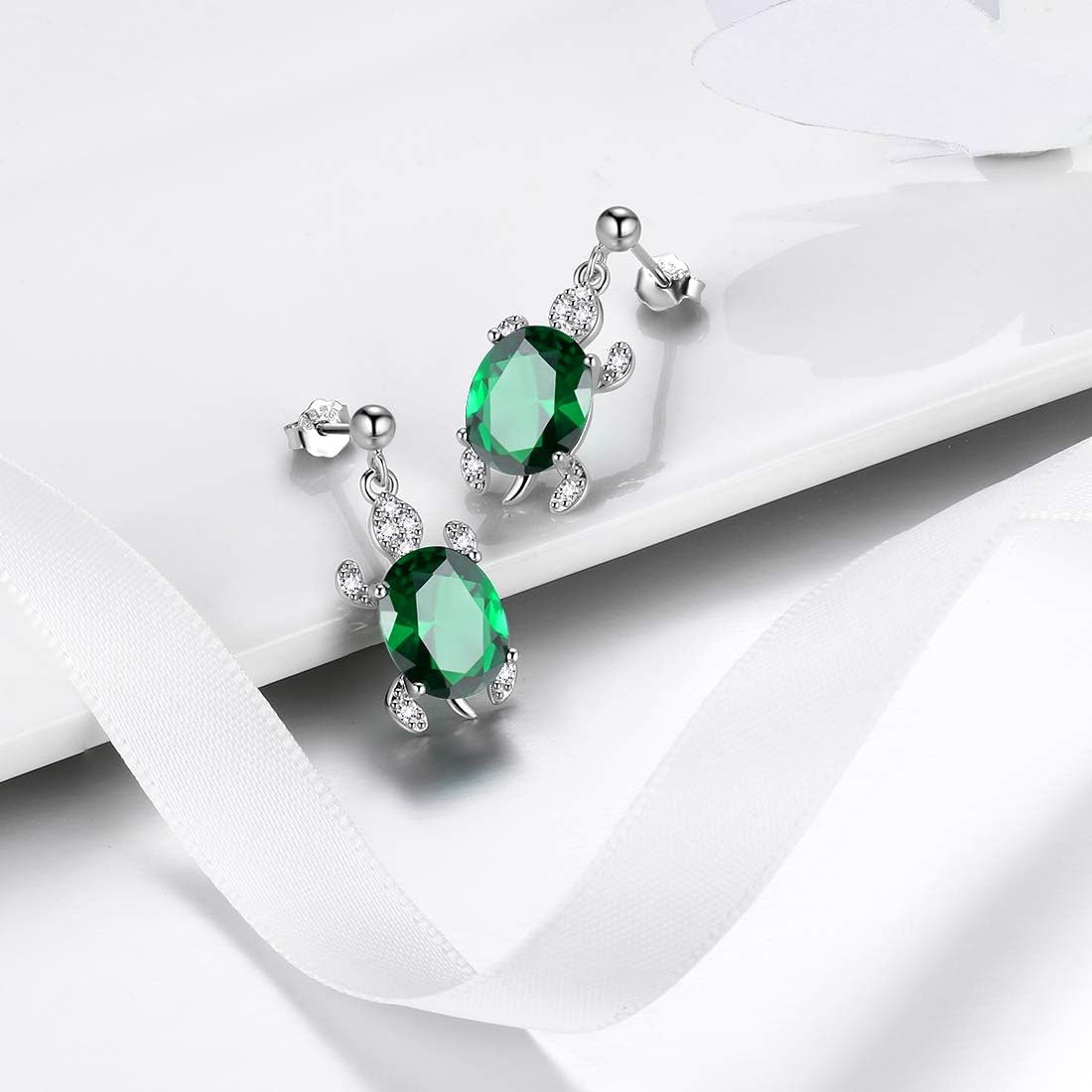 Aurora Tears Tutrle Jewelry 925 Sterling Silver Women Sea Animal Turtle Necklace/Earring/Ring/Bracelet Crystal Cubic Zirconia Jewelry