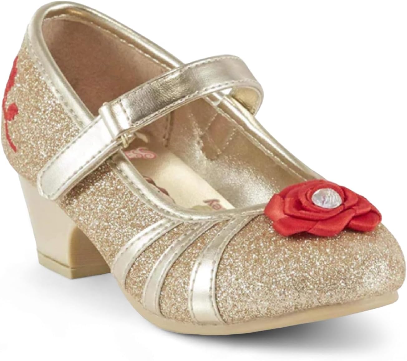 Disney Princess Belle Rose Gold Glitter Dress Shoe (Toddler/Little Kid)