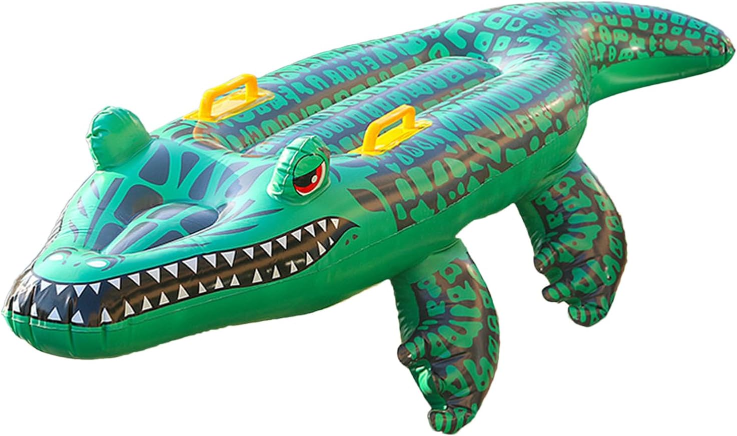 Inflatable Crocodile Pool Float,Reptile Ride on Kids Pool Float - PVC Inflatable, Fun Floats, Crocodile Alligator Toy Toys for Birthday Summer