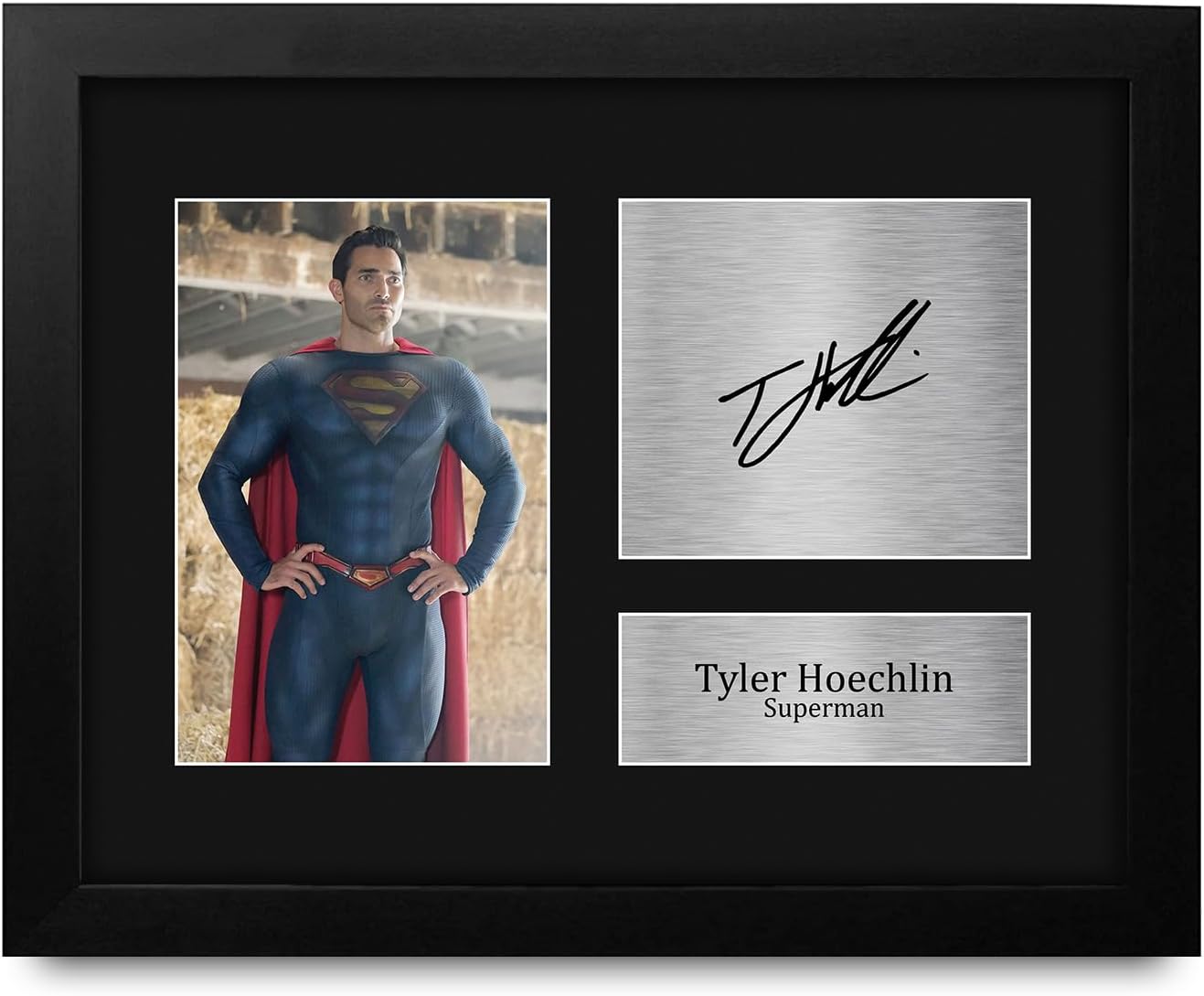HWC Trading Tyler Hoechlin Superman Framed Gifts Printed Signed Autograph Picture for TV Show Fans - US Letter Size