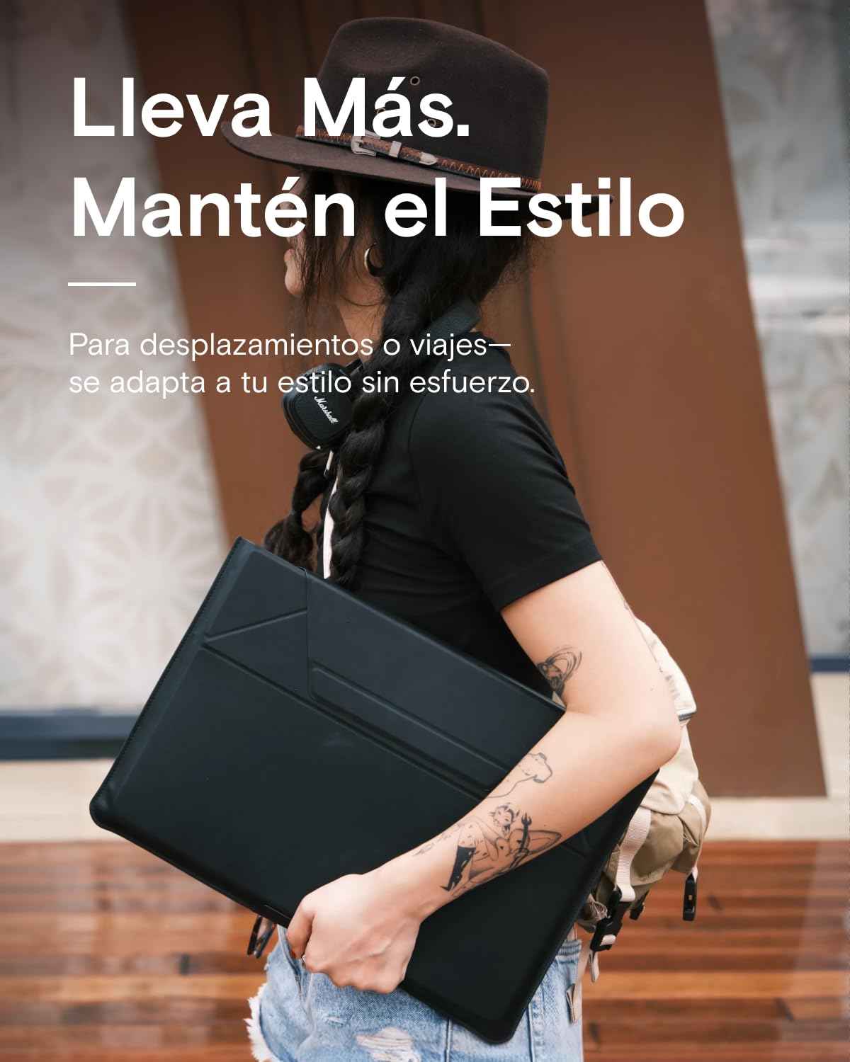 MOFT Funda de Transporte para portátil y Soporte, Almacenamiento expandible, Piezas Ultra Delgadas Elegantes para portátiles de 13 a 14 Pulgadas, Regalos para Hombres y Mujeres