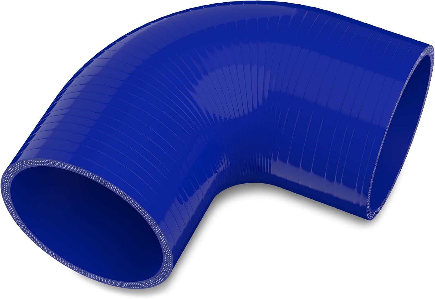 Endure 90 Degree Elbow Coupler Silicone Hose 4-Ply, 3-Inch(76mm), Couplers for High Performance Vehicles, Intake Piping, Length(102mm), Thickness (5mm), Automotive Silicone Hose - Blue