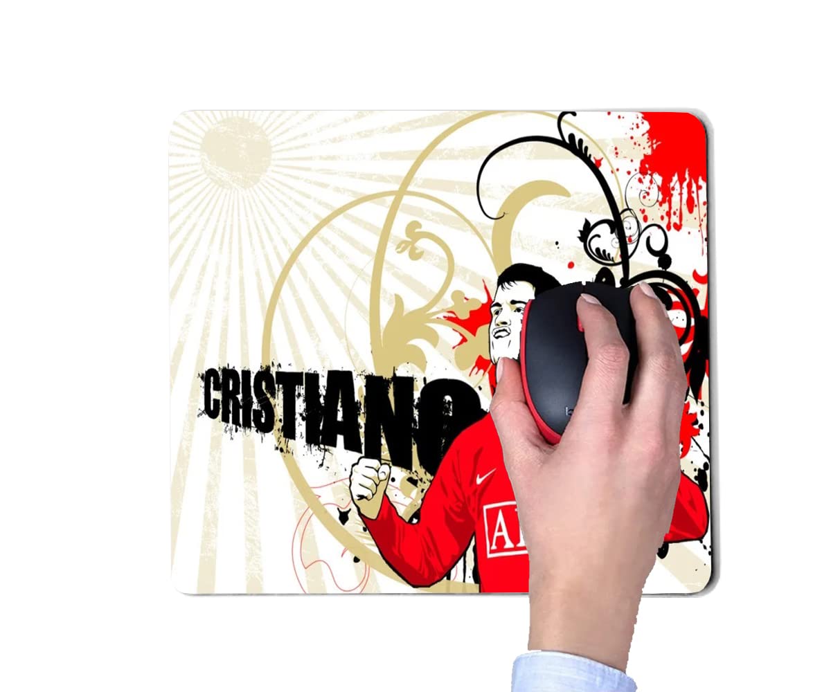 Charming Creations Christiano Printed Rubber Mouse Pad-Multi Rectangle Non-Slip Mousepad for Computer, PC, Laptop