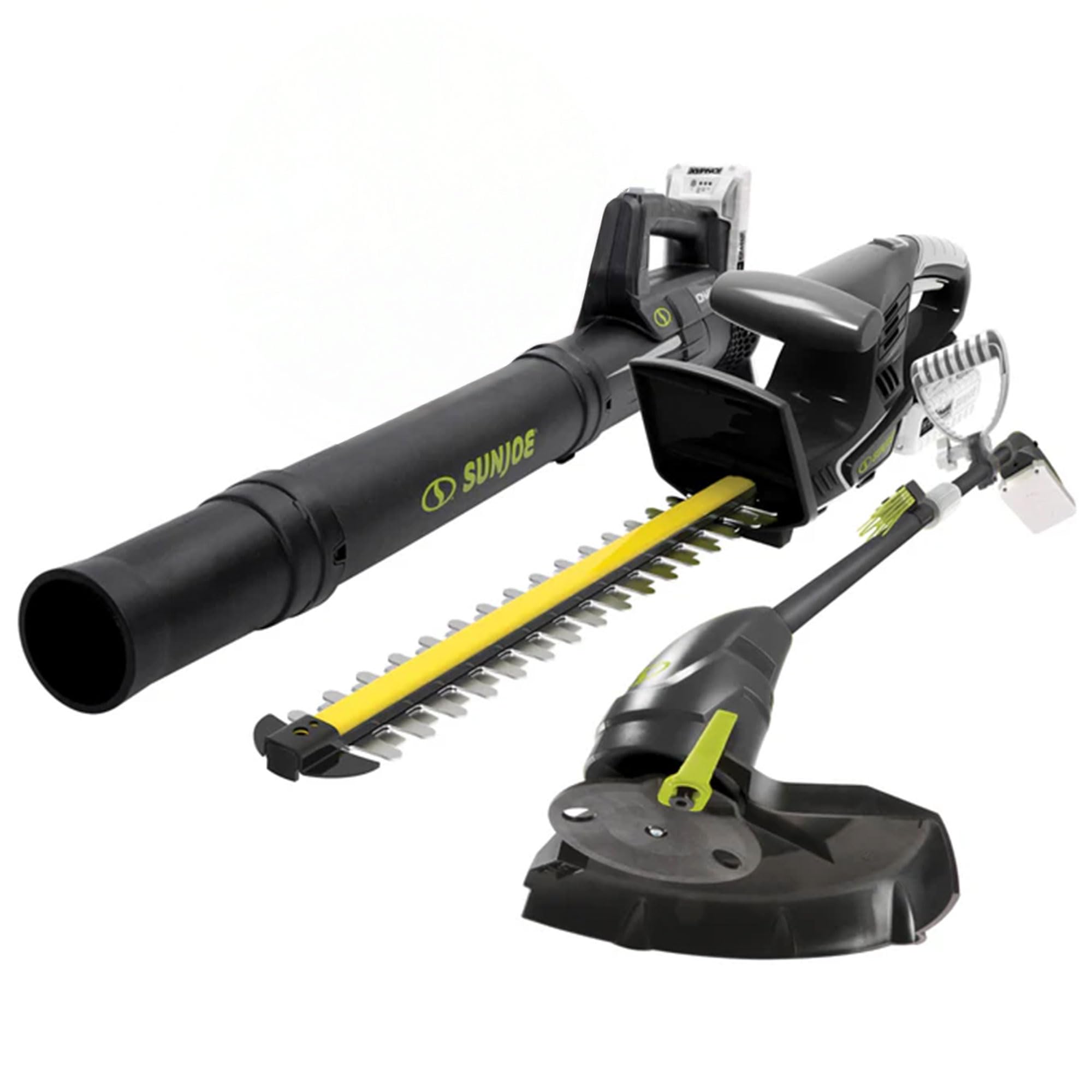 24V IONMAX Cordless Leaf Blower, Grass and Hedge Trimmer Outdoor Garden Combo Power Tool Kit with Batteries and Charger, 24V-GT4MAX-LTE