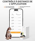 PETKIT Distributore Automatico Cibo per Gatti e Cani con Telecamera HD 1080P, WiFi 2.4G, 3L, Fino a 5 Pasti al Giorno, Ciotola in Acciaio Inossidabile - 4