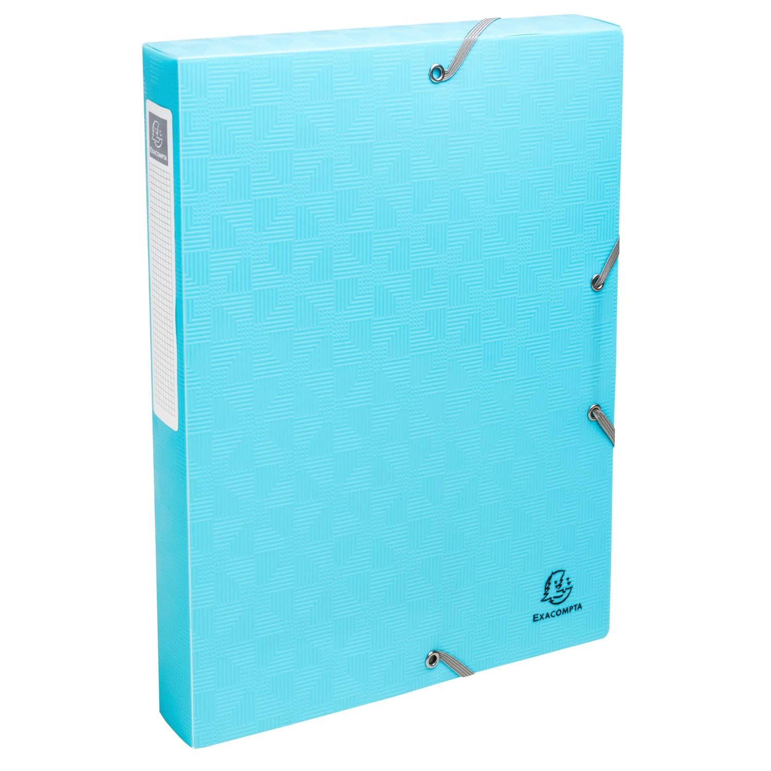 Exacompta 8 scatole archivio PP Pop'N Co con elastici A4 dorso 4 cm