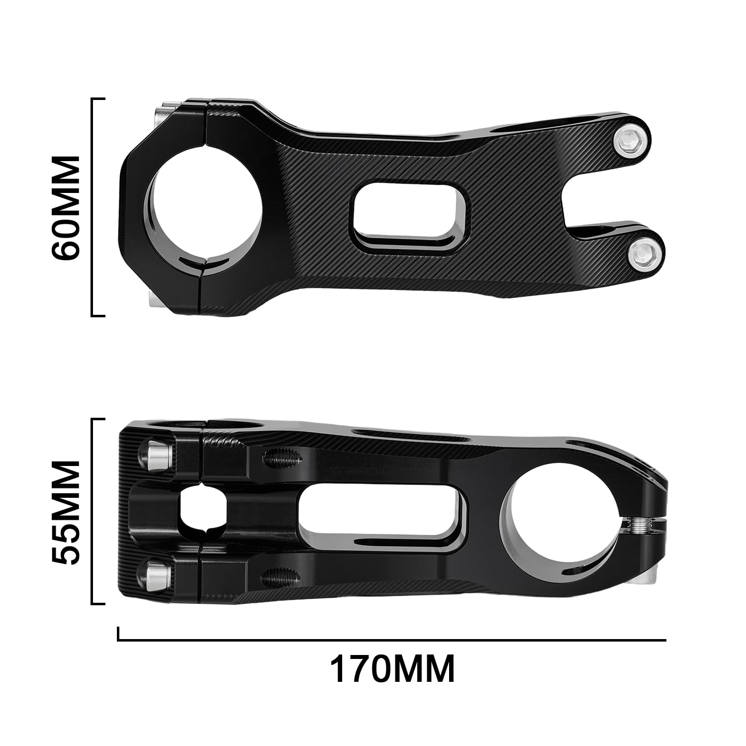 Riser Manubrio Moto Piastra Rialzo Alluminio CNC per Engwe M20 E-Bike Nero | Piastra Rialzo per E-Bike, Struttura in Alluminio CNC, Posizione di Guida Rialzata, Riser per Engwe M20 Bicicletta Elettrica