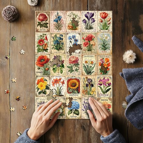 Rompecabezas Floral Vintage Plantas 14+ Anos miniatura 5