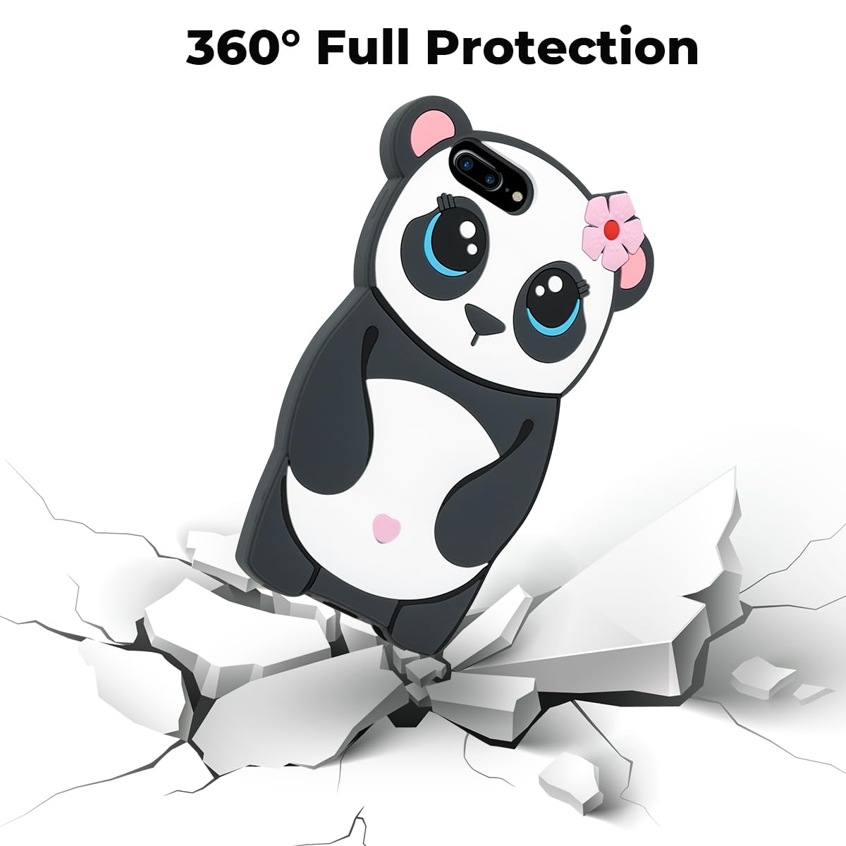 Amazon.com: Dumkery Cute Panda 3D Cartoon Soft Silicone