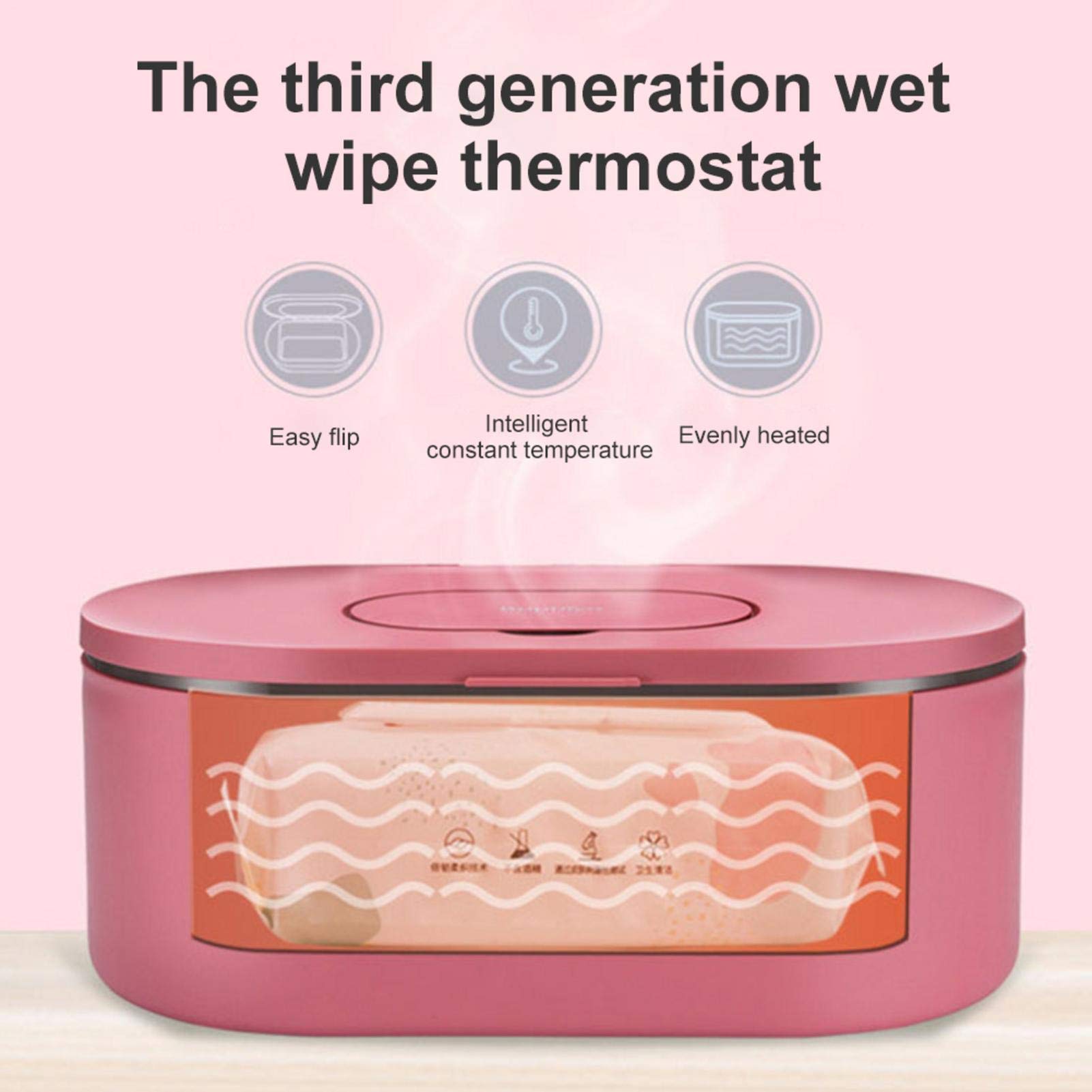Porte-lingettes humides | Chauffe-Couches Portable | Distributeur de lingettes pour bébé de capacité, Chauffage Rapide lingettes pour bébé Chauffe-Couches