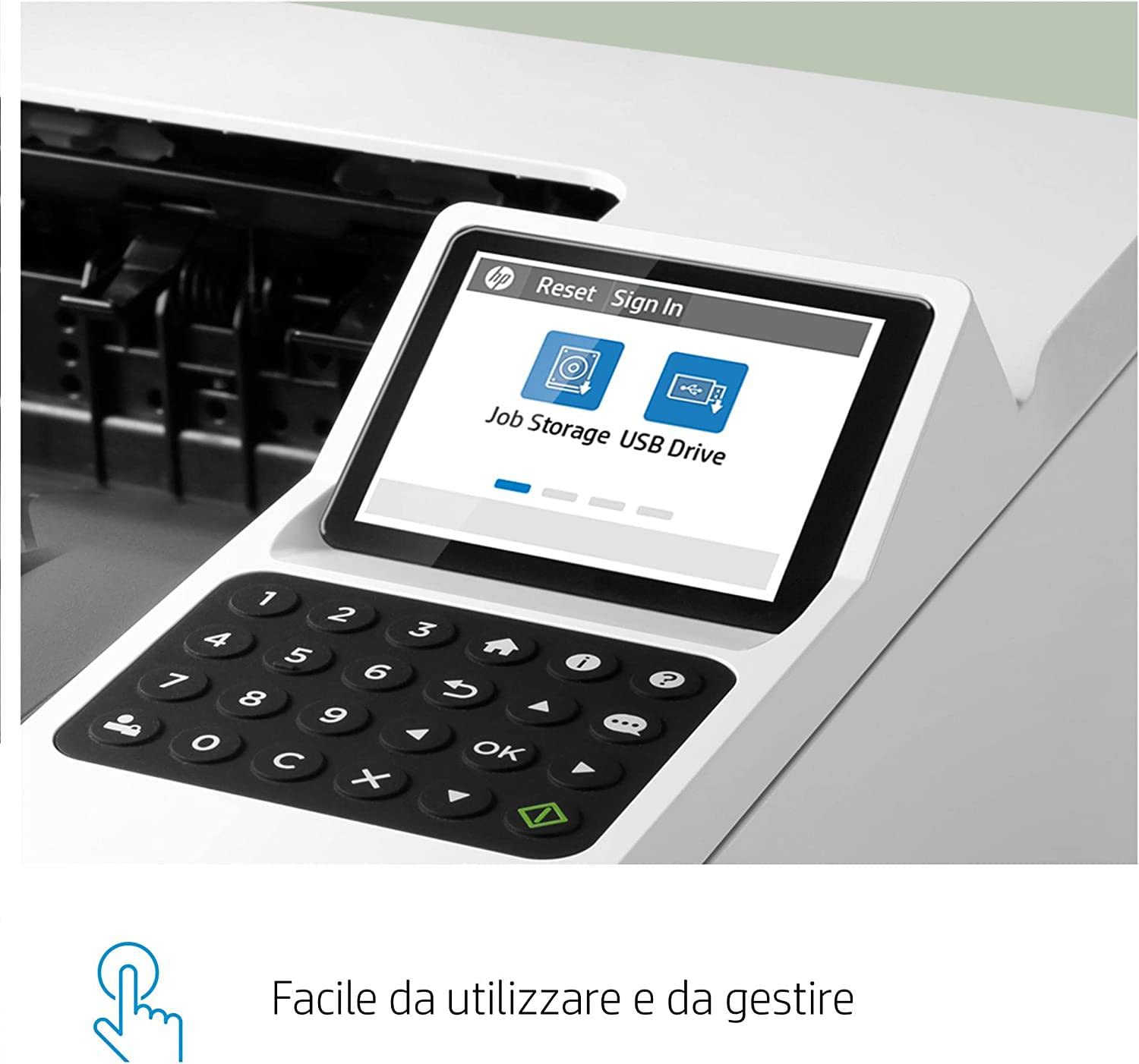HP LaserJet Enterprise M406dn Stampante Multifunzione A4 b/n 40 ppm USB Gigabit Ethernet Touch LCD 6,75 cm Fax ADF Bianca