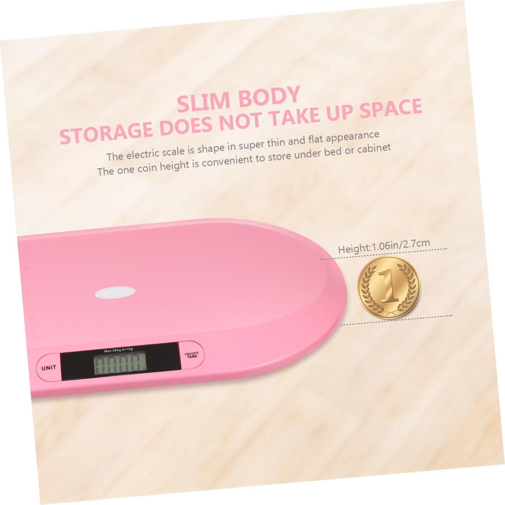Bilancia Elettronica per Ragazzo Ragazza e Animali, Piatta 20kg Rosa
