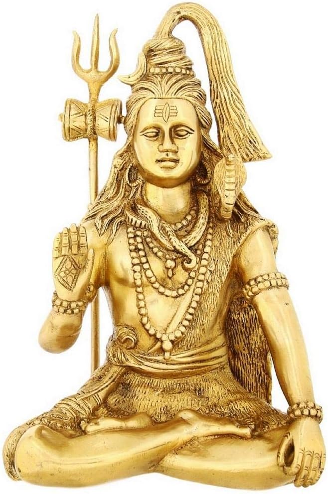 Astadhatu Made Lord Shiva Idol/Lard Shiv Shankar Brass Idol/Lord Mahadev Brass Idol- The Himalayan Collections (6 cm)