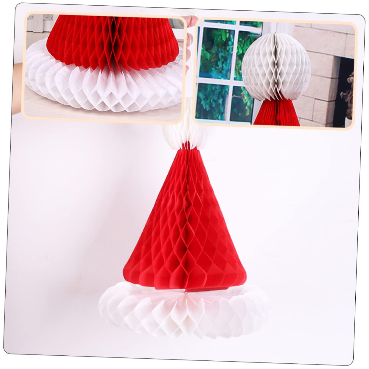 ORFOFE 12piezas Adornos Colgantes Forma De Para Decoración Navideña De Árbol y Sombrero De Navidad y Celebraciones