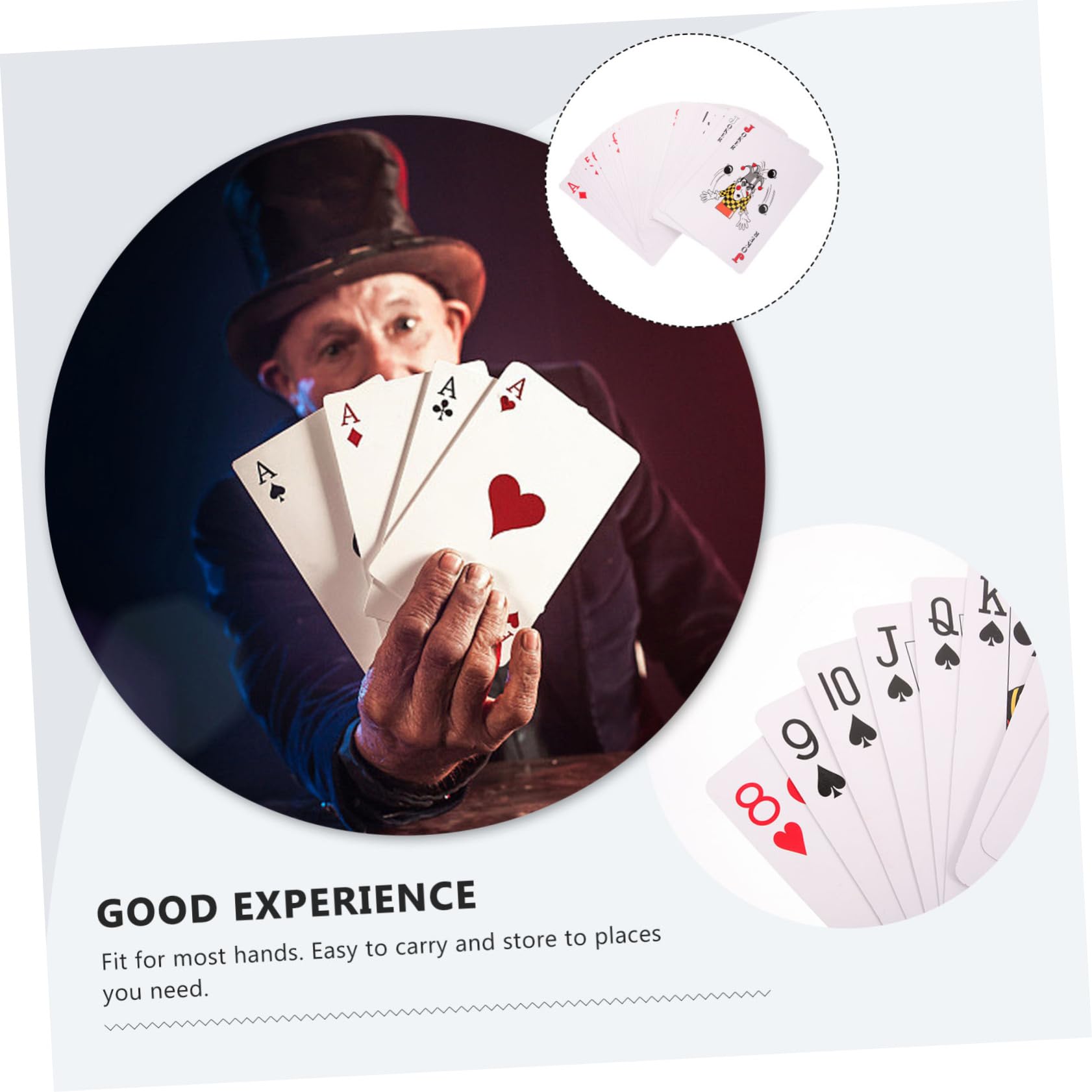 Gatuida Juego De Cartas De Póker Gigante Cartas De Juego Grandes De Papel para Fiestas y Accesorios Familiares Formato Extra Grande para Adultos Entretenimiento Casa y Eventos Sociales