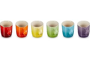 Set of 6 Rainbow Espresso Mug, Stoneware