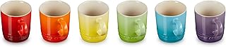 Set of 6 Rainbow Espresso Mug, Stoneware, 100 ml, Rainbow, 79114108359030