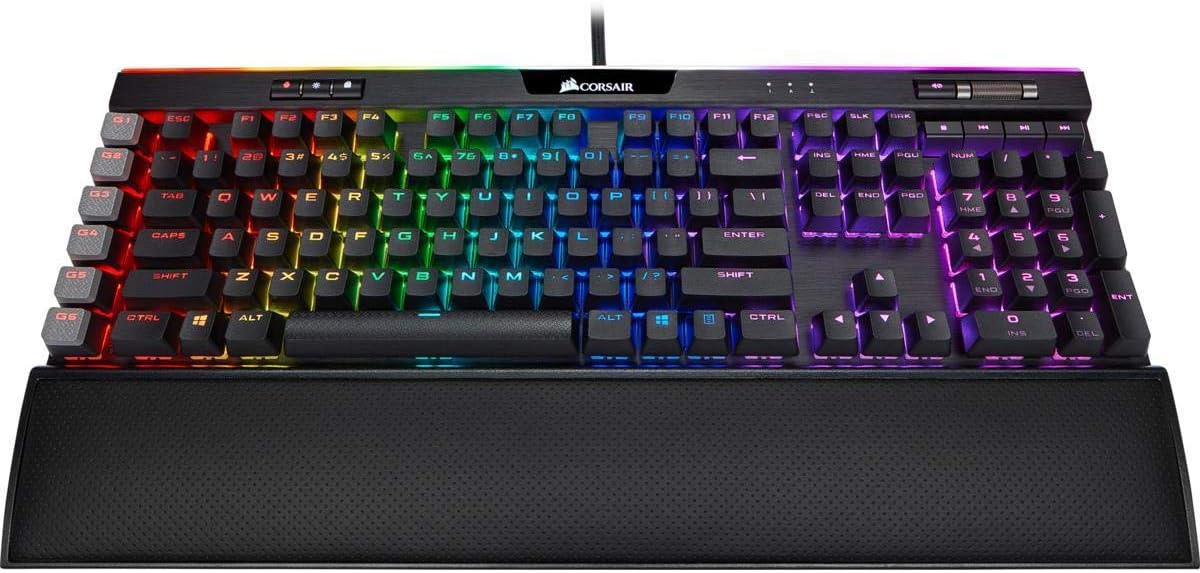 Corsair K95 RGB Platinum XT Mechanical USB Gaming Keyboard, Backlit RGB LED, Cherry MX RGB Brown, Black MX Brown Keyboard