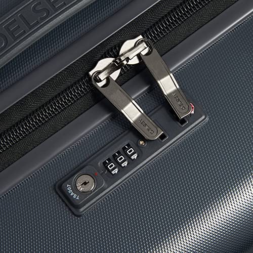 Image of DELSEY PARIS Freestyle 67 cms Medium Check-in Polycarbonate Hard Sided 8 Wheels Spinner Suitcase /Trolley Bag for Travel with TSA Lock- Graphite