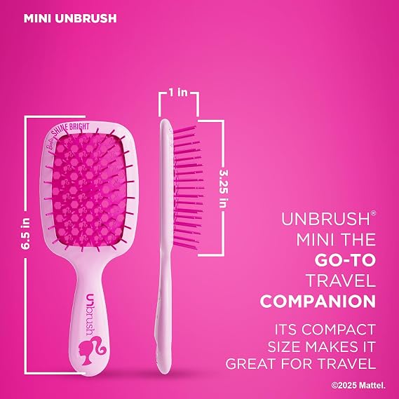 FHI Heat UNbrush Barbie Detangling Brush Duo - Shine Bright - Pink