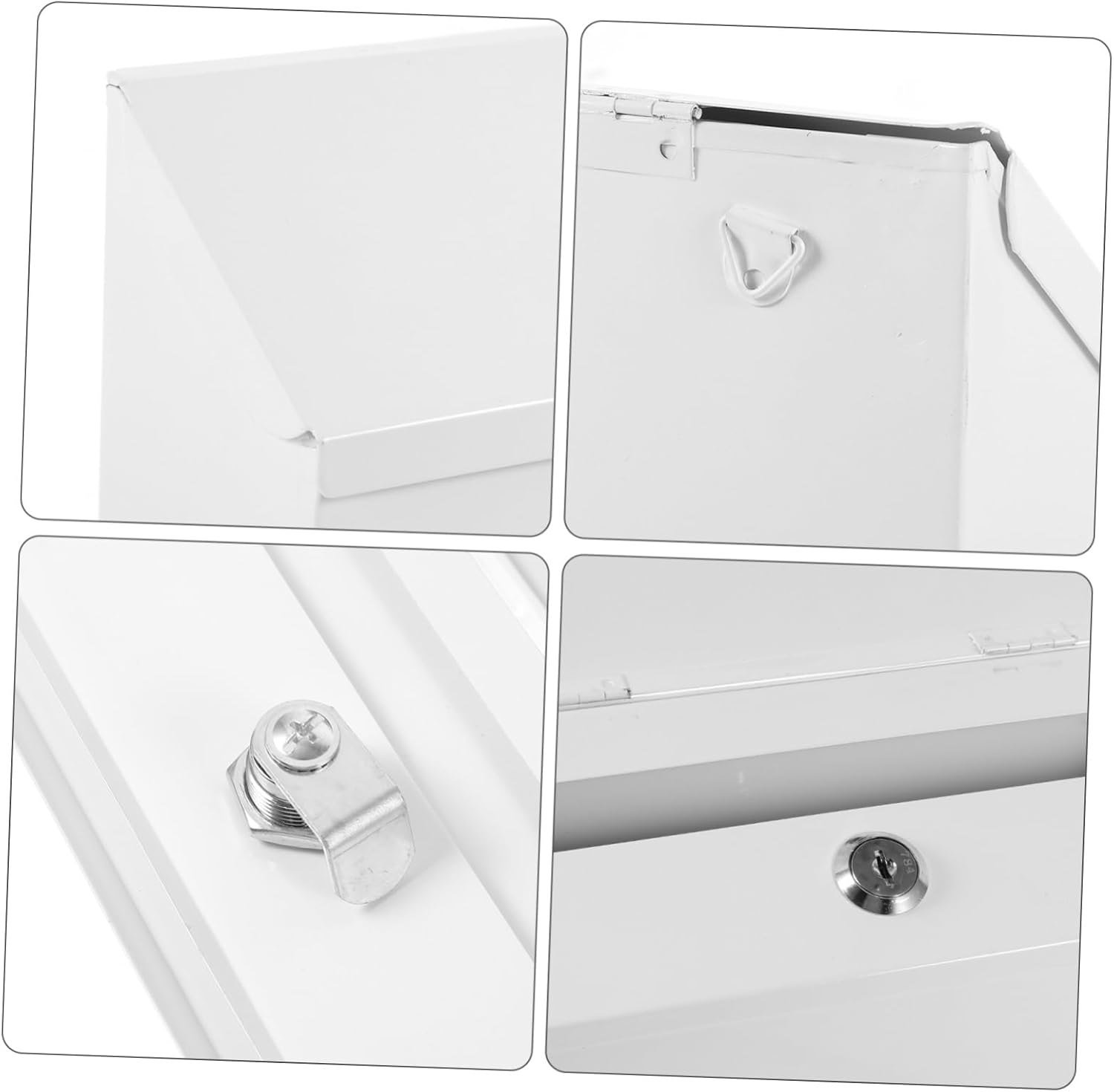 Vintage Wall Mount Mailbox with Lock Retro Iron Letter Box for Home and Office Space-Saving Design for Mail and Suggestions