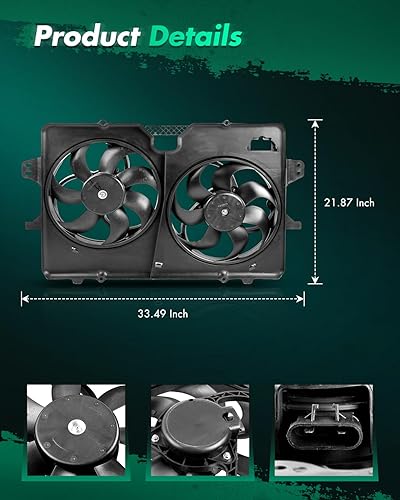 Miniatura 9 de SCITOO Ventilador de radiador 622840 compatible con Chevrolet Sonic 2012-2017