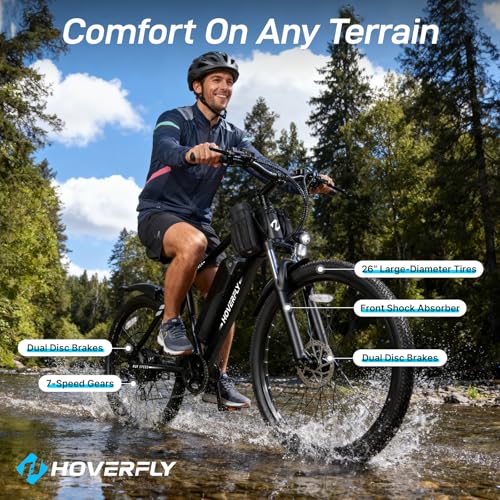 HOVERFLY OUREA 26″ Electric Bike for Adults, 750W Peak Motor