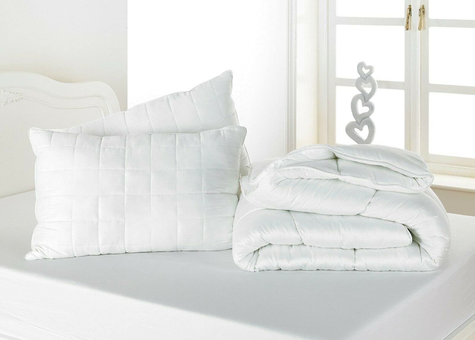 The Duvet & Pillow Company D&P Co Double 4.5 Tog Duvet Bamboo Cotton Luxury Lightweight Summer Quilt Anti-Allergy Anti-Bacterial Cool & Breathable (200 X 200Cm)