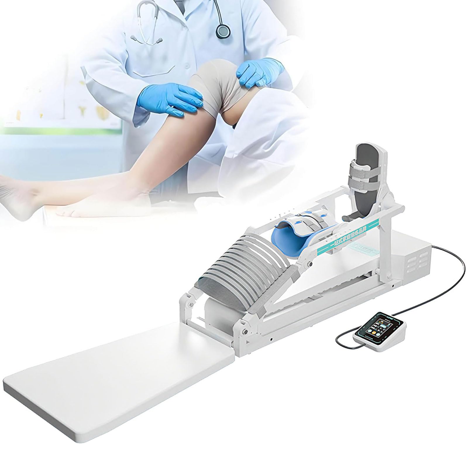 Máquina CPM Eléctrica de 3 Velocidades para Rodillas, Entrenador de Rehabilitación de Piernas, Ideal para La Rigidez Postoperatoria y Recuperación de Fractura