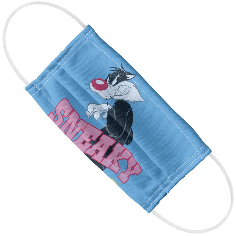 Popfunk Looney Tunes Sneaky 1-Ply Reusable Face Mask Covering with Adjustable Nose Wire, Unisex