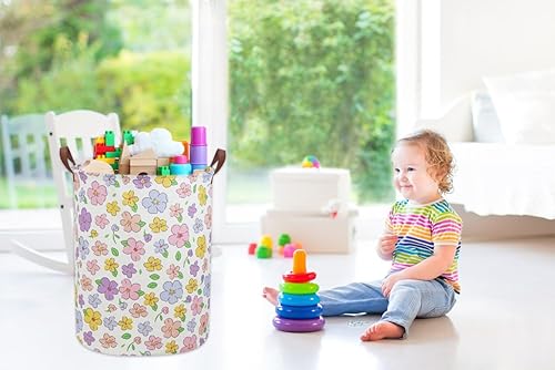 Miniatura 9 de Sanjiaofen - Canasta de almacenamiento plegable de tela de lona para la ropa sucia para el hogar, la oficina, organizador de juguetes, decoración